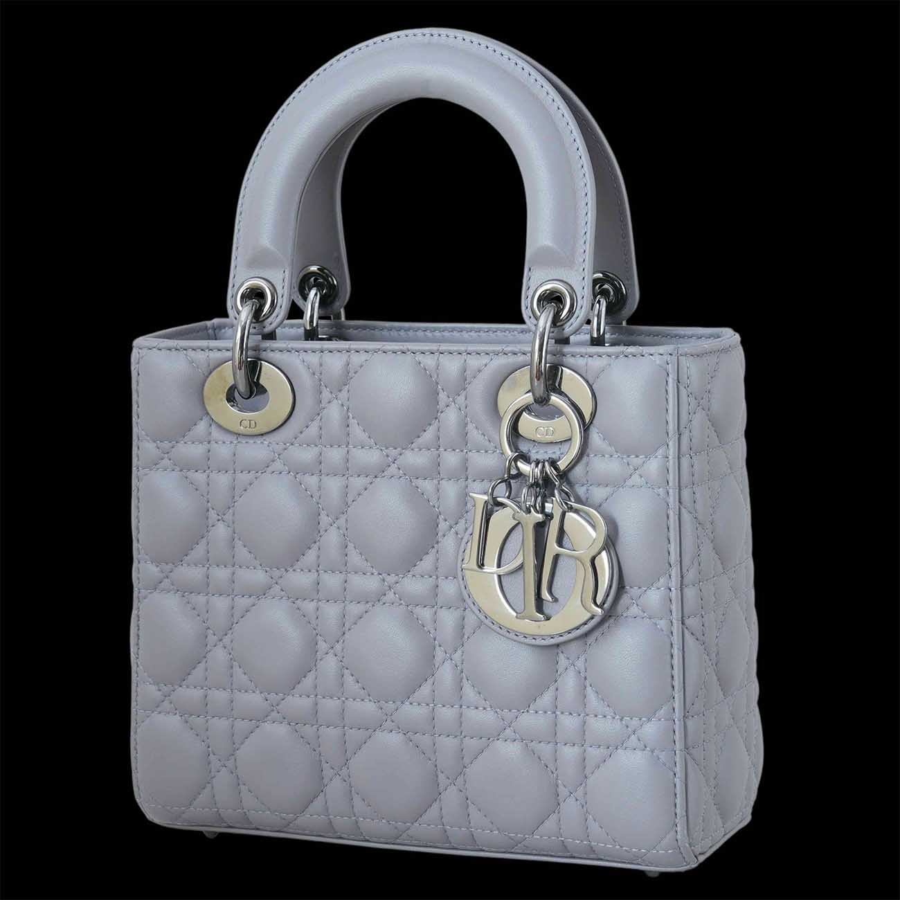 CHRISTIAN DIOR(USED)크리스찬디올 램스킨 레이디디올 스몰